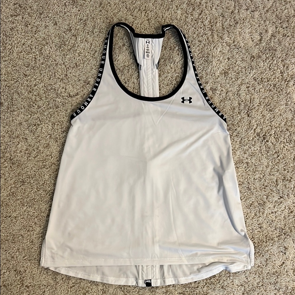 Under Armour White Racerback Tank Top